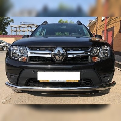 Защита переднего бампера с двумя подгибами Renault Duster 2015-2020