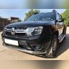 Защита переднего бампера с двумя подгибами Renault Duster 2015-2020