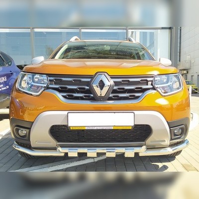 Защита переднего бампера "G" Renault Duster 2021-нв