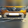 Защита переднего бампера двойная с перемычками Renault Duster 2021-нв