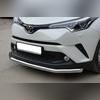 Защита переднего бампера (диаметр трубы 60 мм) Toyota C-HR 2018-2023