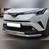 Защита переднего бампера (диаметр трубы 60/75x42 овал) Toyota C-HR 2018-2023