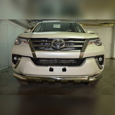 Защита переднего бампера "G" Toyota Fortuner II 2017-2020