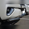 Защита переднего бампера с перемычками Toyota Fortuner II 2017-2020