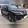 Защита переднего бампера двойная (диаметр трубы 76/60 мм) Toyota Fortuner TRD 2018-2021