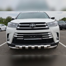 Защита переднего бампера "G" Toyota Highlander 2016-2019