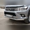Защита переднего бампера (диаметр трубы 76 мм) Toyota Hilux VIII 2015-2020