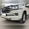 Защита переднего бампера двойная с перемычками Toyota Land Cruiser 200 2015-2021