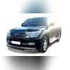 Защита переднего бампера тройная с защитой акула Toyota Land Cruiser 200 2007-2012