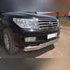 Защита переднего бампера тройная Toyota Land Cruiser 200 2007-2012