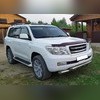 Защита переднего бампера двойная с перемычками Toyota Land Cruiser 200 2007-2012