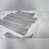 Накладки на пороги Geely Monjaro 2021-нв (серебристые) (нержавеющая сталь)
