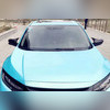 Накладки на зеркала (ABS чёрный глянец) Honda Civic X 2016-2021 (FC5)