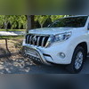 Защита переднего бампера скоба низкая + акула Toyota Land Cruiser Prado 150 2013-2017