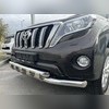 Защита переднего бампера двойная с перемычками Toyota Land Cruiser Prado 150 2013-2017