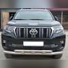 Защита переднего бампера с пластинами Toyota Land Cruiser Prado 150 2017-2020