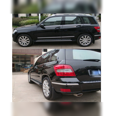 Брызговики задние Mercedes-Benz GLK-klasse 2008-2015 (X204) с порогами (OEM)