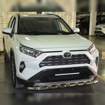Защита переднего бампера двойная с перемычками Toyota RAV4 (XA50) 2019-нв