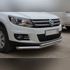 Защита переднего бампера двойная (диаметр трубы 60/42 мм) Volkswagen Tiguan I 2011-2018