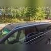 Рейлинги Mercedes-Benz Vito 639\447 (черные, длинная база, кузов 5,22 м) с ножками из ABS пластика