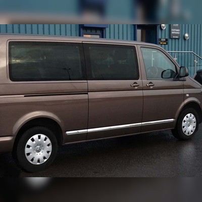 Молдинги на двери Volkswagen T6 Caravelle (длинная база) 7 шт (нержавеющая сталь)