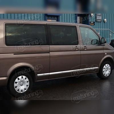 Молдинги на двери (нержавеющая сталь) Volkswagen T6.1 Caravelle (длинная база) 7 шт