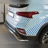 Защита заднего бампера "скоба" Hyundai Santa Fe 2018-2021