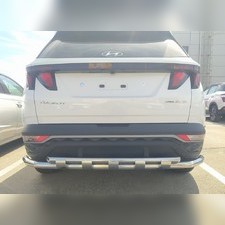 Защита заднего бампера двойная с перемычками Hyundai Tucson IV 2021-нв