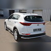 Защита заднего бампера угловая большая Kia Sportage 2015-2018