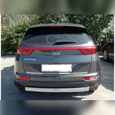 Защита заднего бампера (диаметр трубы 75х42) Kia Sportage 2015-2018