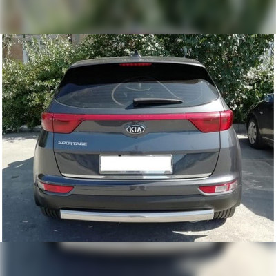 Защита заднего бампера (диаметр трубы 75х42) Kia Sportage 2015-2018