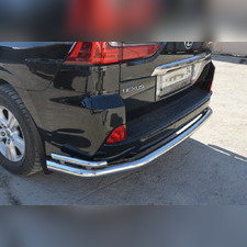 Защита заднего бампера угловая большая Lexus LX III 450 2015-2023