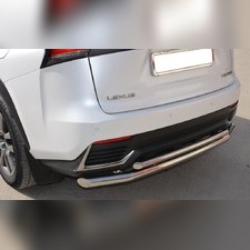 Защита заднего бампера двойная (диаметр трубы 60/42 мм) Lexus NX200 / NX300 2017-2021