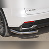 Защита заднего бампера "угловая" (диаметр трубы 60 мм) Lexus NX200 / NX300 2017-2021