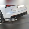 Защита заднего бампера угловая двойная Lexus NX200 / NX300 2017-2021