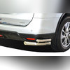Защита заднего бампера угловая двойная Nissan X-trail III 2013-2017 (T32)