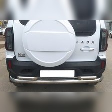 Защита заднего бампера двойная (диаметр трубы 60/42 мм) Lada Niva Travel 2021-нв