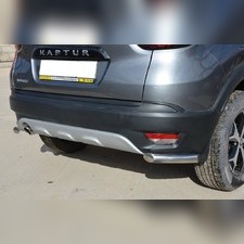 Защита заднего бампера "угловая" (диаметр трубы 53 мм) Renault Kaptur 2016-2020