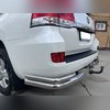 Защита заднего бампера угловая двойная Toyota Land Cruiser 200 2007-2012