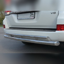 Защита заднего бампера двойная (диаметр трубы 76/42 мм) Toyota Land Cruiser 200 2007-2012