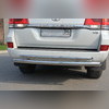 Защита заднего бампера двойная (диаметр трубы 76/42 мм) Toyota Land Cruiser 200 2007-2012