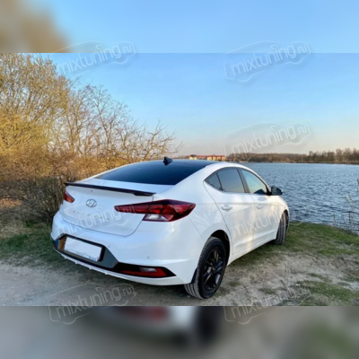 Спойлер крышки багажника Hyundai Elantra 2018-2020 (чёрный)