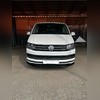 Сплиттер, диффузор, юбка переднего бампера с клыками Volkswagen T6 Caravelle 2015-2019 (3 части)