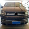 Сплиттер, диффузор, юбка переднего бампера с клыками Volkswagen T6 Multivan 2015-2019 (3 части)