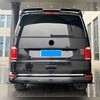 Диффузор, юбка заднего бампера Volkswagen T6 Transporter 2015-2019 (черный матовый) средняя часть