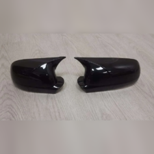 Накладки на зеркала Volkswagen Bora 1998-2005 (SD) "ABS чёрный глянец"