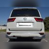 Защита заднего бампера угловая двойная Toyota Land Cruiser 300 2021-нв (Юбилейная)