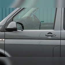 Нижние молдинги стекол Volkswagen T6.1 Multivan 2020-нв (полированная нержавеющая сталь)