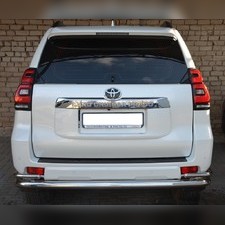 Защита заднего бампера угловая большая Toyota Land Cruiser Prado 150 2009-2013