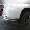 Защита заднего бампера угловая большая Toyota Land Cruiser Prado 150 2009-2013